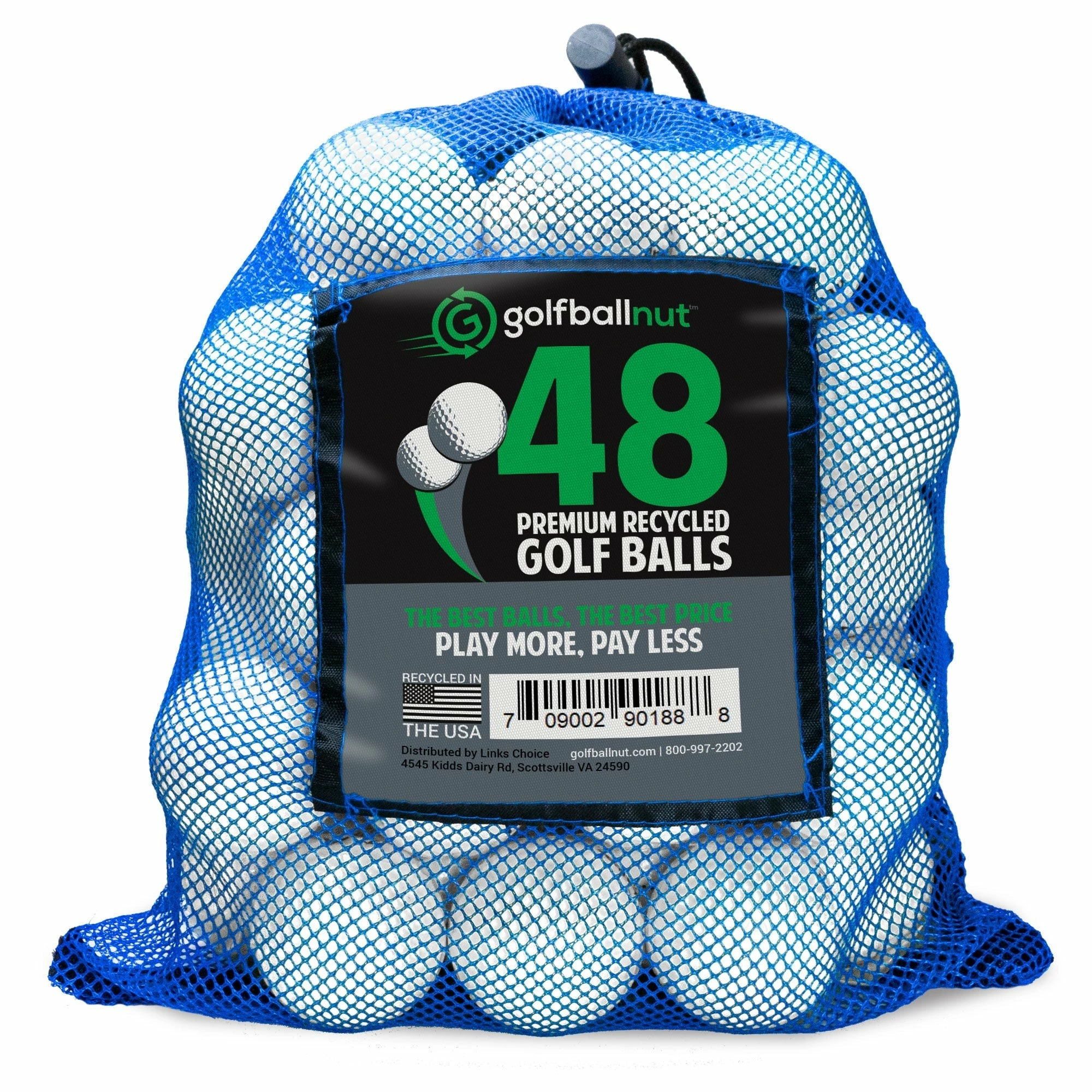 GolfBall Nut Used And Recycled For Titleist Pro V1x 2022 Near Mint - 4A Quality Golf Balls Mesh Bag Included - Image 2