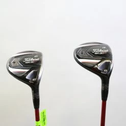 Titleist 913F 17*, 21* Wood Set RH Mitsubishi Bassara Graphite Shafts Seniors
